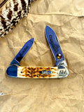 Limited Edition Case Amber Bone Lumbee Canoe Pocketknife